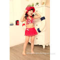 2015 hot sell cute swimsuit baby girl swinsuit pink girl swimsuit with hat